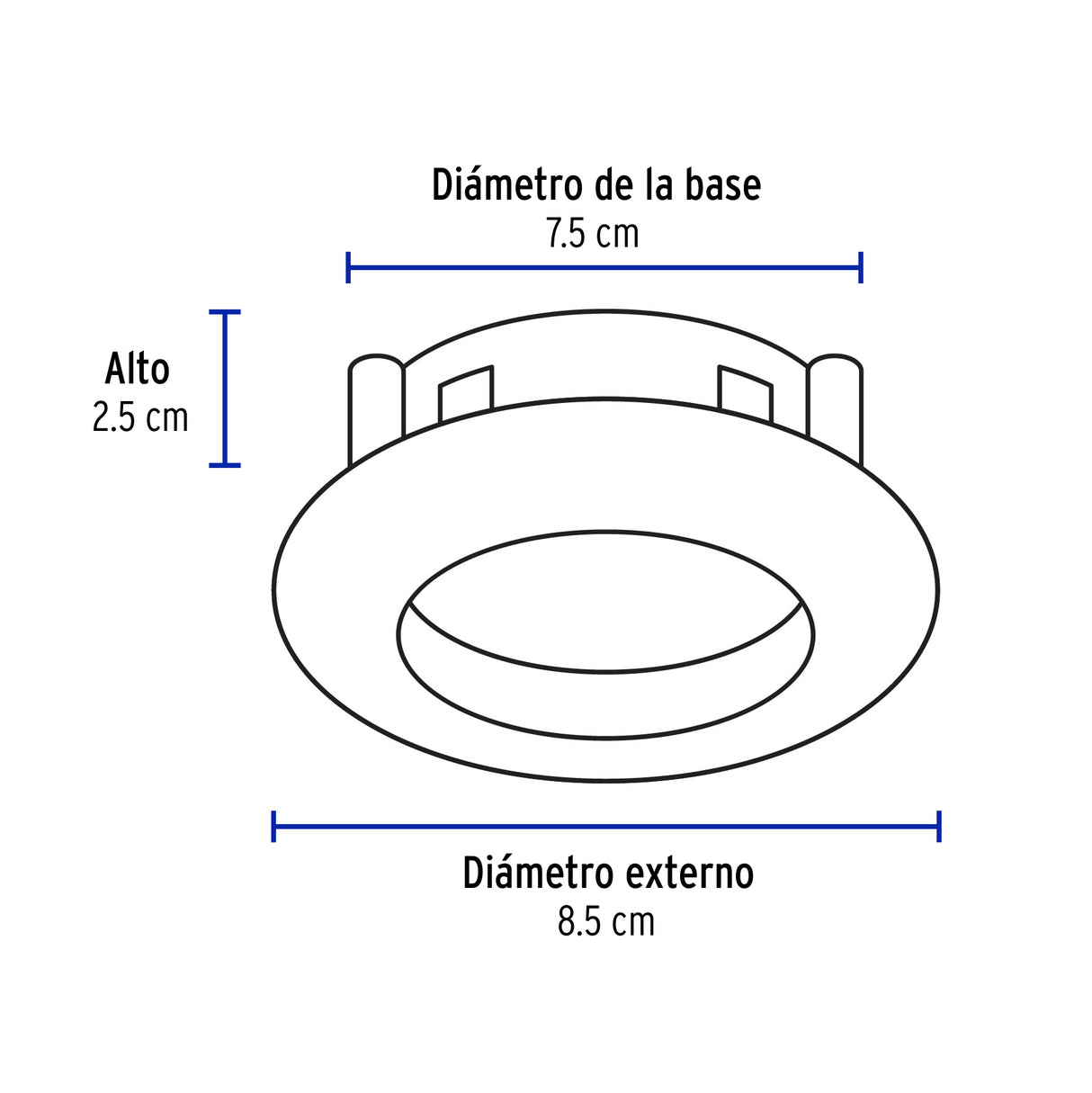Luminario Redondo Blanco Spot Dirigible, Lámpara No Incluida