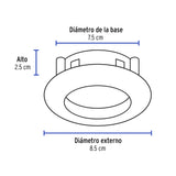 Luminario Redondo Blanco Spot Dirigible, Lámpara No Incluida