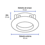 Luminario Redondo Satín Spot Dirigible, Lámpara No Incluida