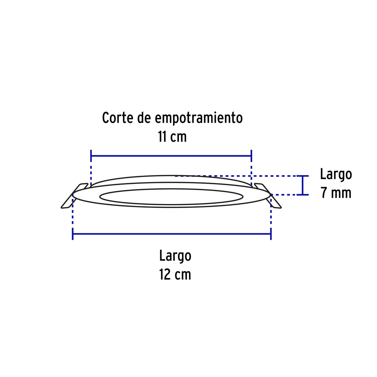 Luminario LED Plafón 6 W 6500K Ultradelgado Redondo, Volteck