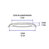 Luminario LED Plafón 6 W 6500K Ultradelgado Redondo, Volteck