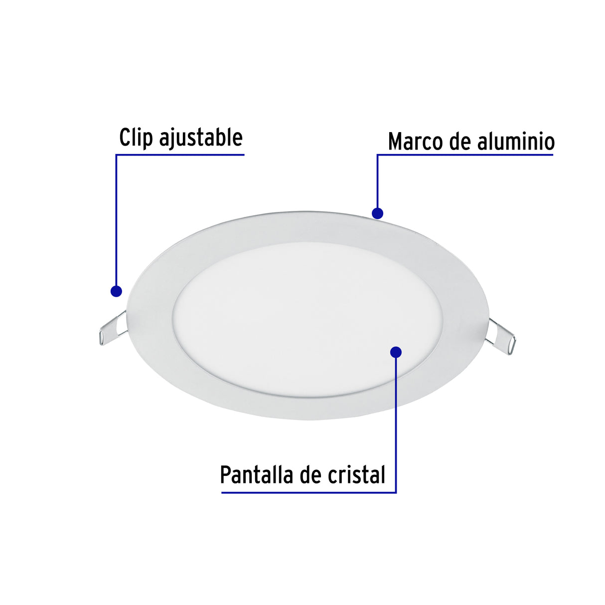 Luminario LED Plafón 12 W 6500K Ultradelgado Redondo, Volteck