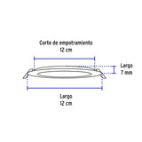 Luminario LED Plafón 12 W 6500K Ultradelgado Redondo, Volteck