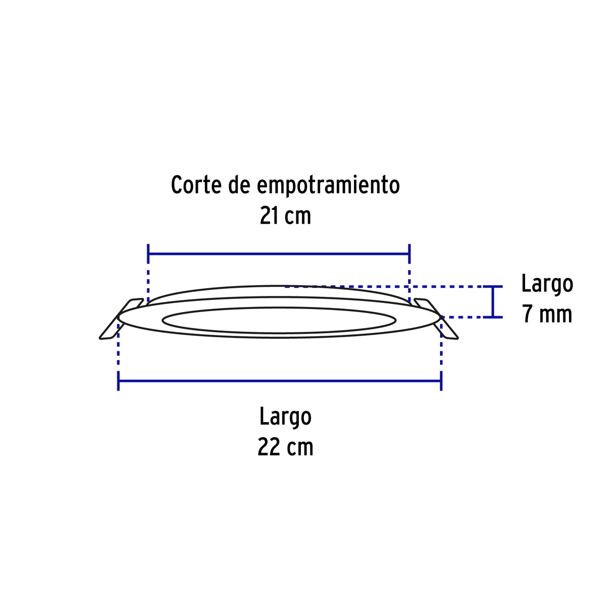 Luminario LED Plafón 18 W 6500K Ultradelgado Redondo, Volteck