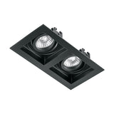 Luminario Empotrable con 2 Spots Dirigibles, Negro, Volteck
