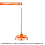 Escoba Plástica para Jardín, Flexible, 23 Dientes, Mango 48'