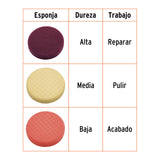 Juego de 3 Esponjas para Pulir de 5' Hook And Loop, Truper