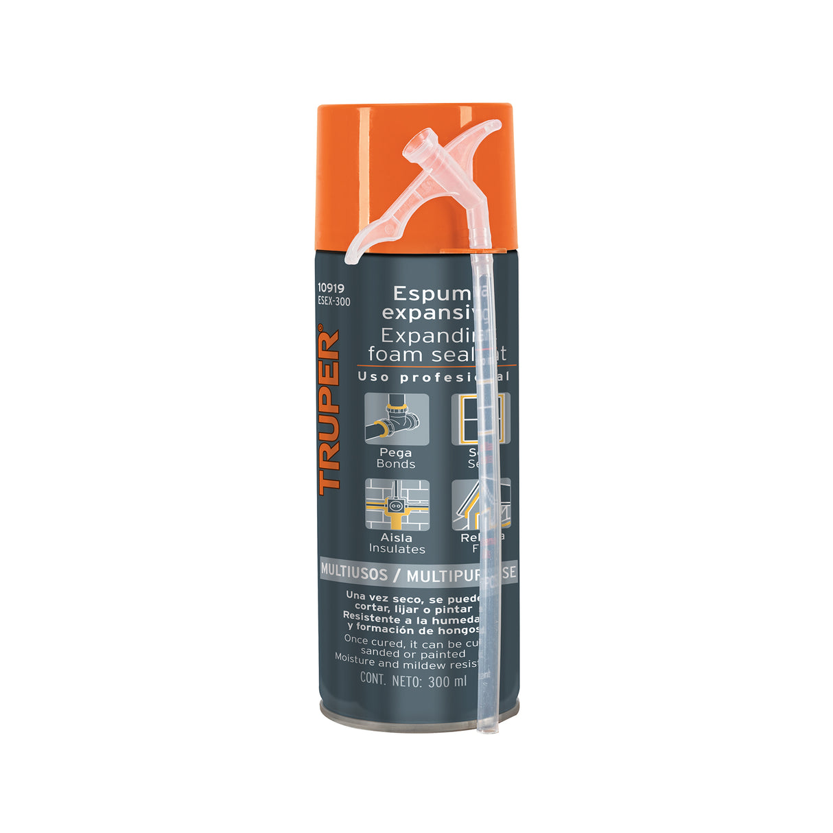 Espuma Expansiva de Poliuretano, 300 ml, Truper