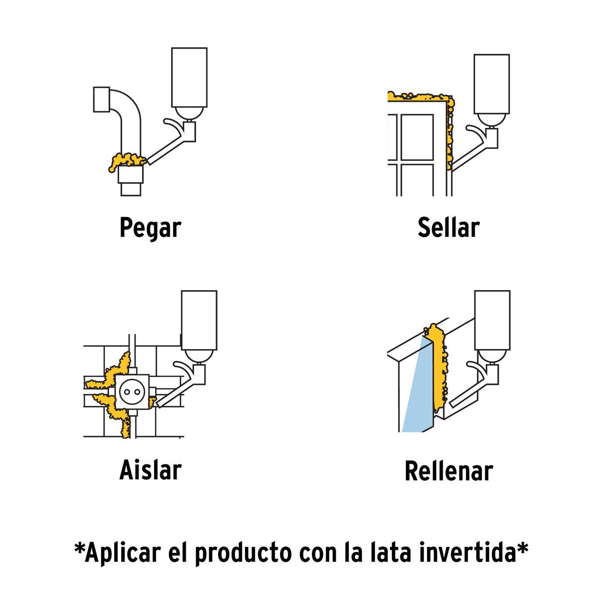 Espuma Expansiva de Poliuretano, 300 ml, Truper