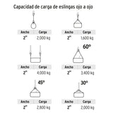Eslinga de Poliéster, Ojo a Ojo, 2' X 10 m, Truper