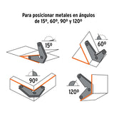 2 Escuadras Magnéticas Esquineras 2-3/4' Carga 11 kg, Truper