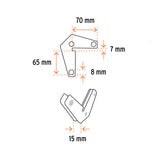 2 Escuadras Magnéticas Esquineras 2-3/4' Carga 11 kg, Truper