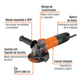 Esmeriladora Angular 4-1/2', 700 W, Truper Pro