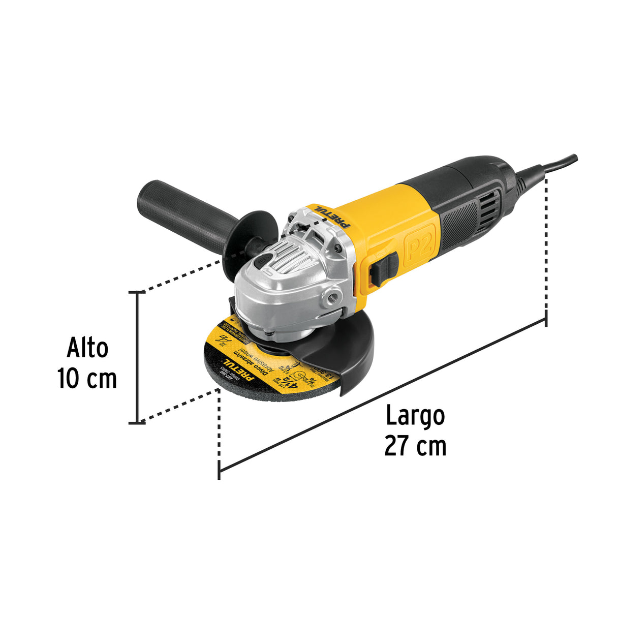 Esmeriladora Angular 4-1/2', 700 W, Pretul
