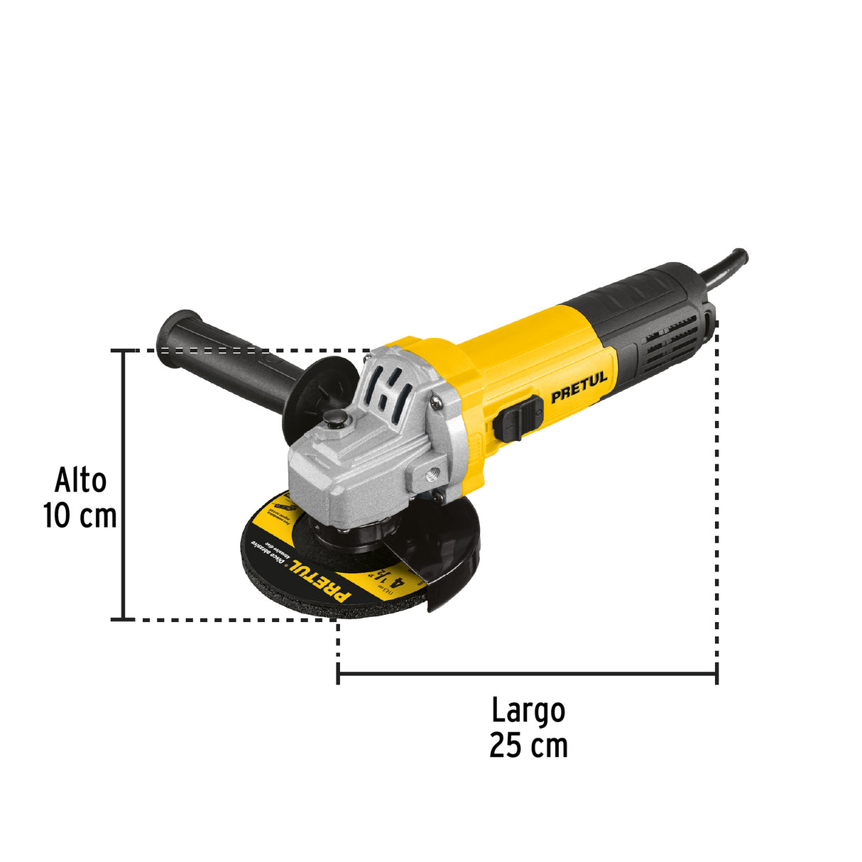 Esmeriladora Angular 4-1/2', 550 W, Pretul