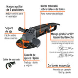 Esmeriladora Angular 9', 2100 W, Truper Industrial