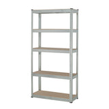 Estante Metálico 5 Repisas Mdf Cap. 35 kg, 150X30X75, Pretul