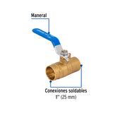 Válvula de Esfera de Latón, Soldable 1', Foset