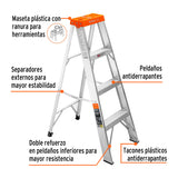 Escalera de Tijera Tipo II 3 Peldaños, Truper