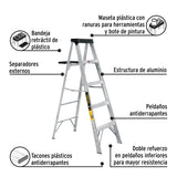 Escalera de Tijera Tipo III 4 Escalones y Bandeja, Pretul
