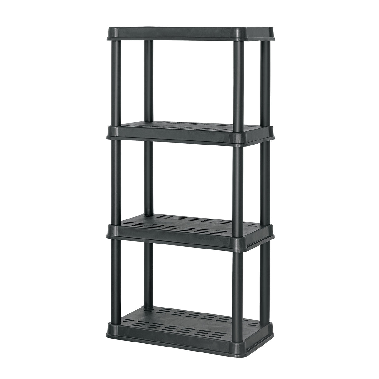 Estante Plástico 4 Repisas Cap. 45 kg, 125X38X61, Pretul