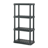 Estante Plástico 4 Repisas Cap. 45 kg, 125X38X61, Pretul