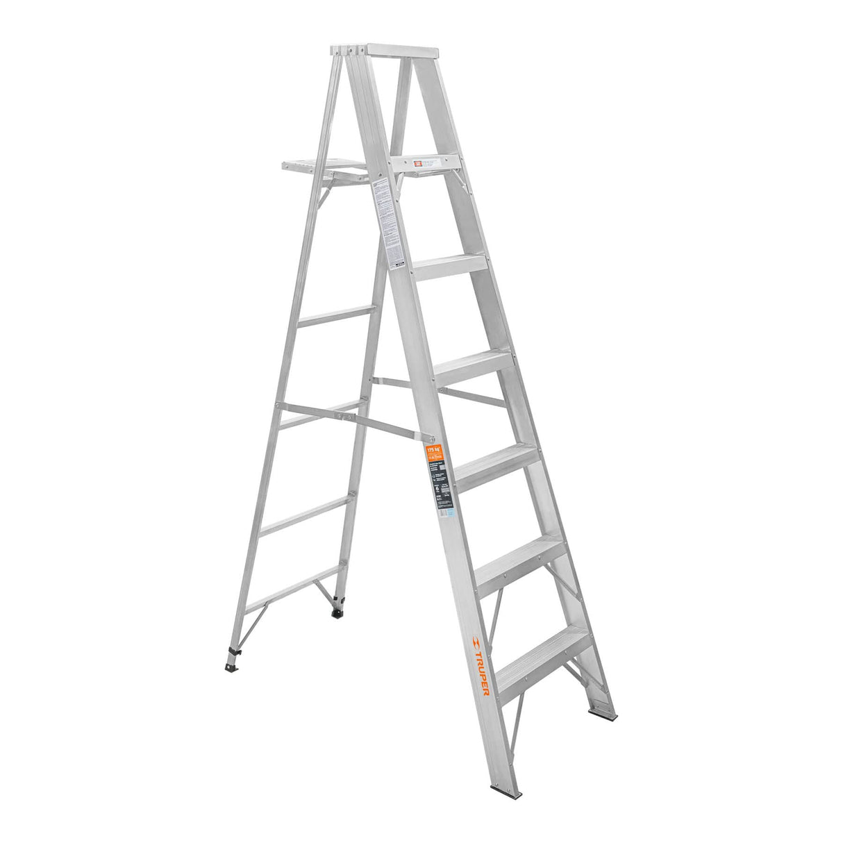 Escalera de Tijera 100% Aluminio Tipo Ll 6 Peldaños, Truper
