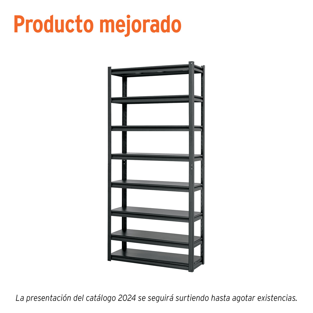 Estante Metálico 8 Repisas Capacidad 80 kg, 180X30X85, Truper