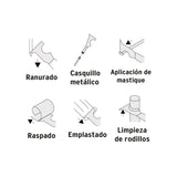 Espátula 2-1/2' de 6 Usos, Acero Inoxidable, Comfort Grip