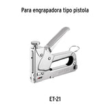 1000 Grapas 3/8' Corona 11.2 mm, para ET-21, Truper