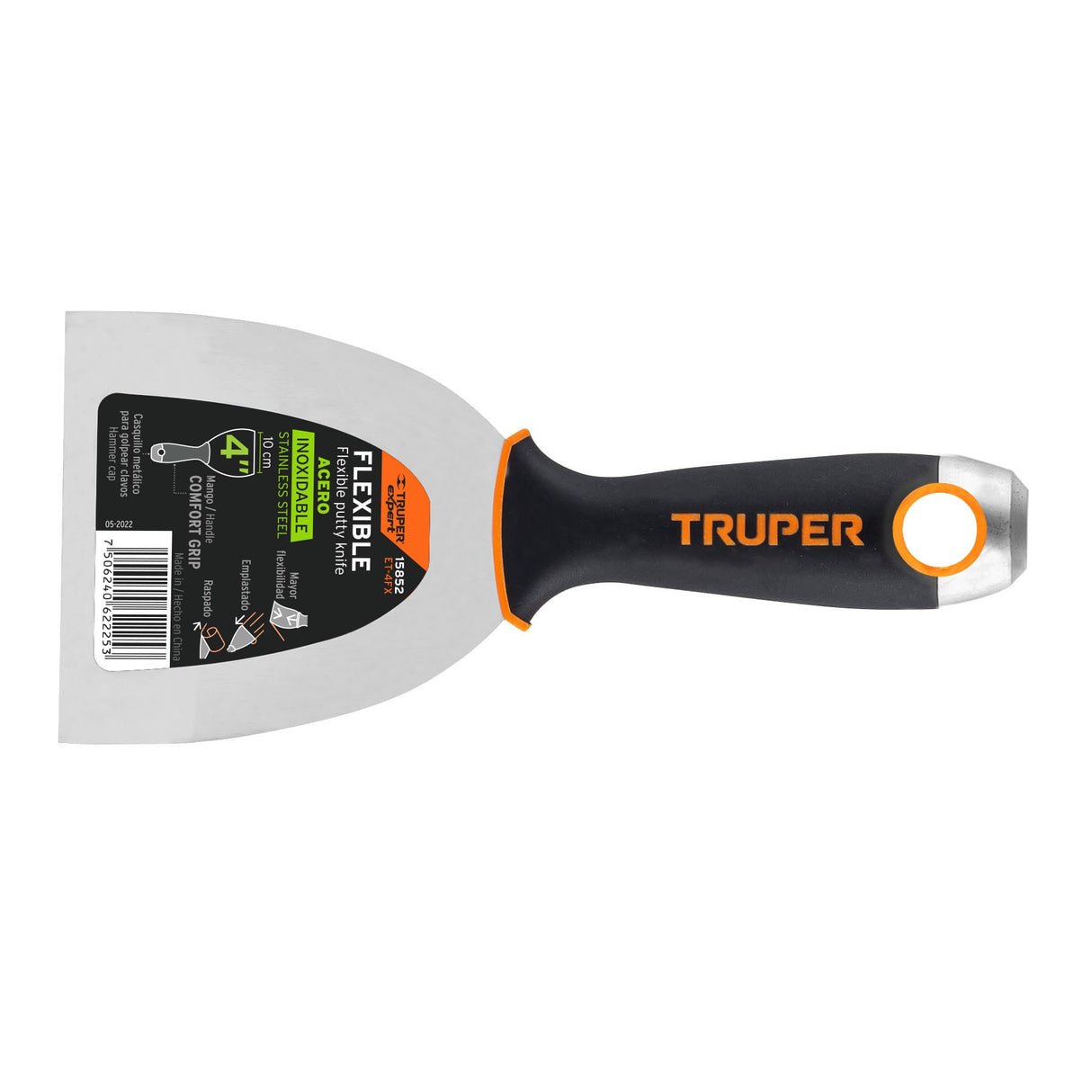 Espátula Flexible 4' Acero Inoxidable, Comfort Grip, Expert