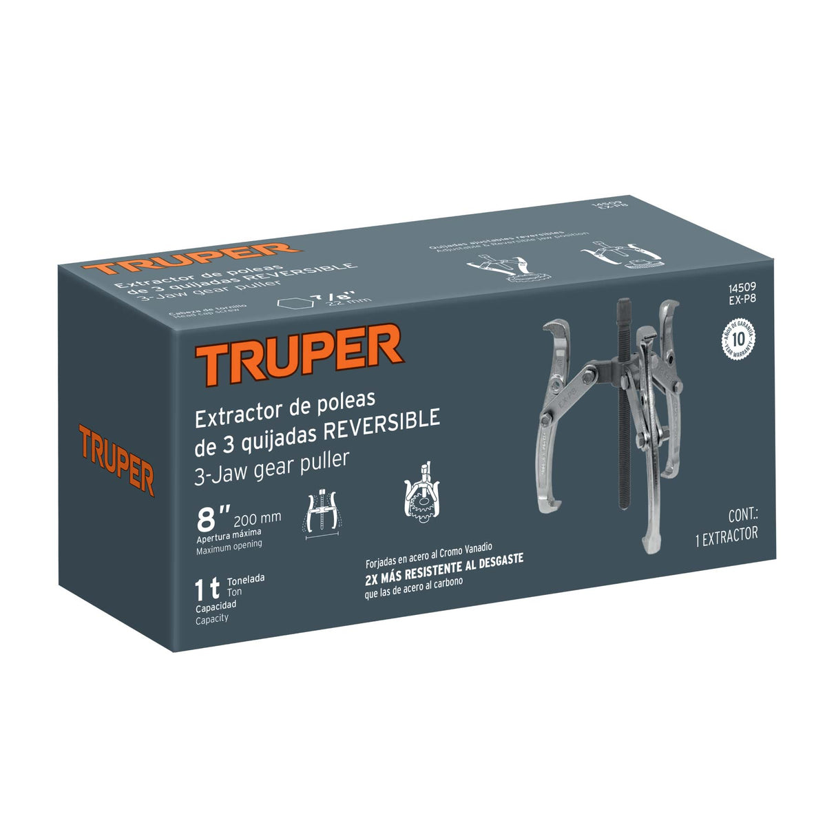 Extractor de Poleas, 3 Quijadas, 8', Truper