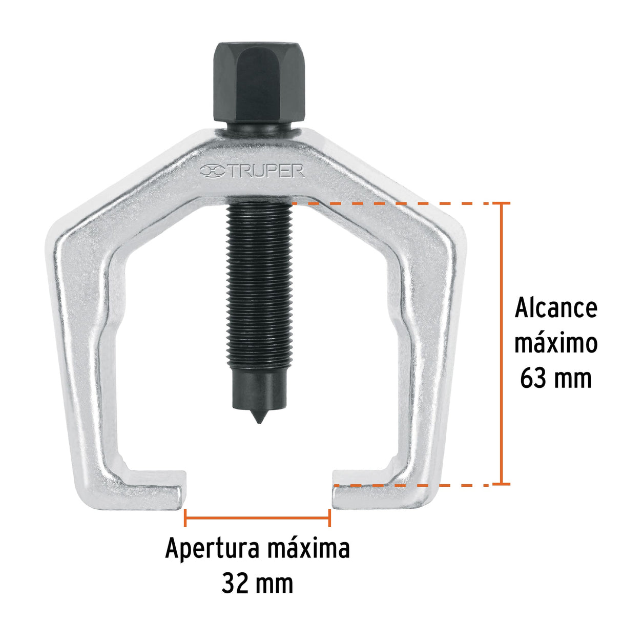 Extractor Pitman, Alcance 63 mm, Uso Pesado, Truper