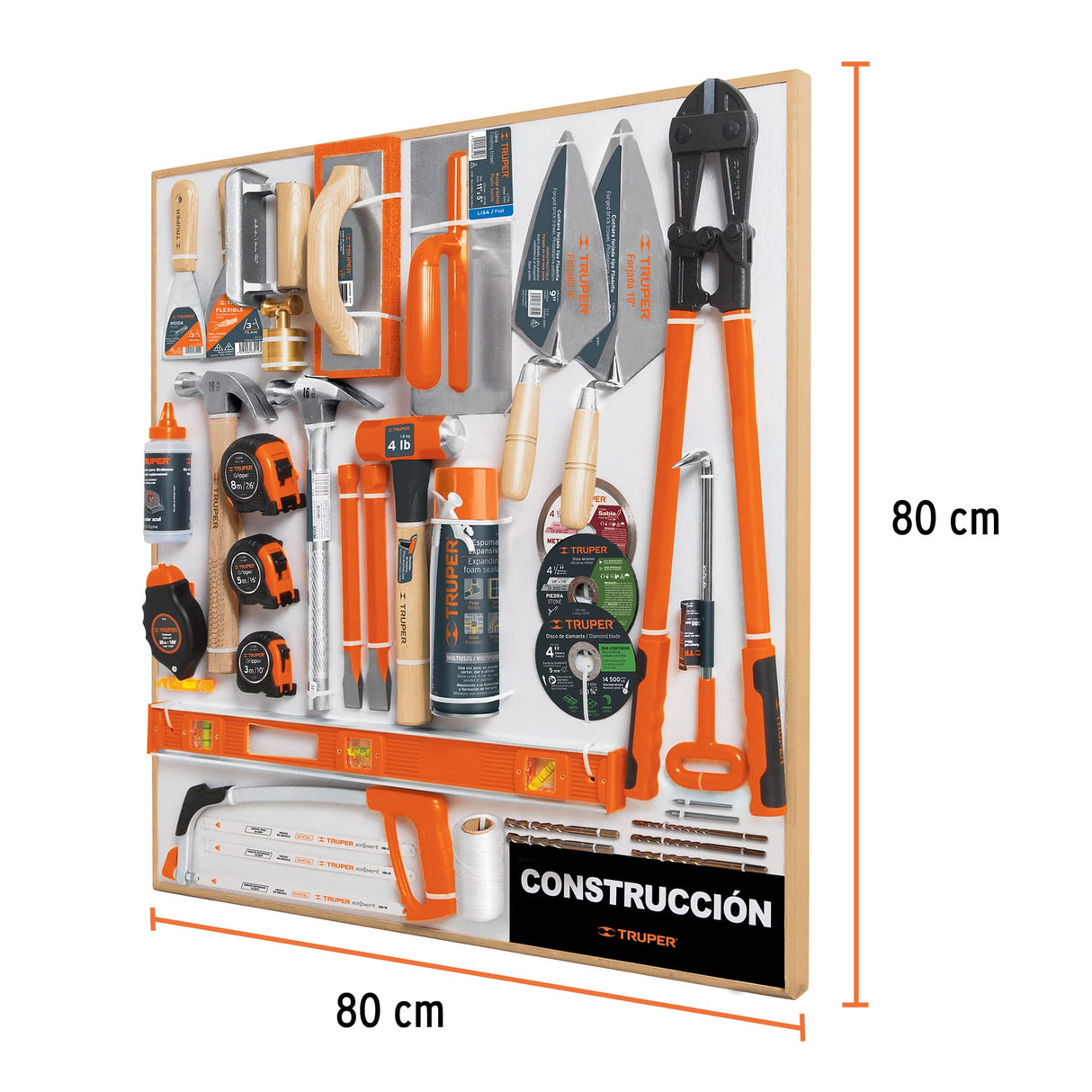 Exhibidor de Construcción, 80X80 cm, 1 Tablero