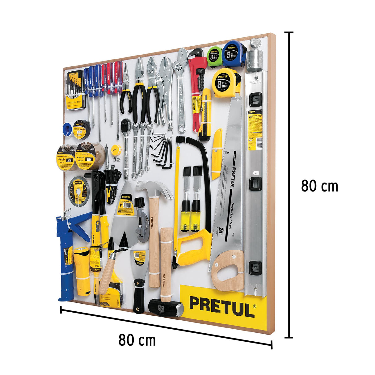 Exhibidor Pretul, 80X80 cm, 1 Tablero