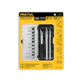 Juego de Exactos con 13 Cuchillas en Estuche, Pretul