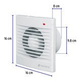 Extractor de Aire de 4', Blanco, Volteck