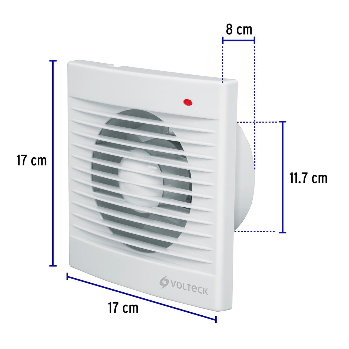 Extractor de Aire de 5', Blanco, Volteck