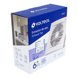 Extractor de Aire de 6', Blanco, Volteck