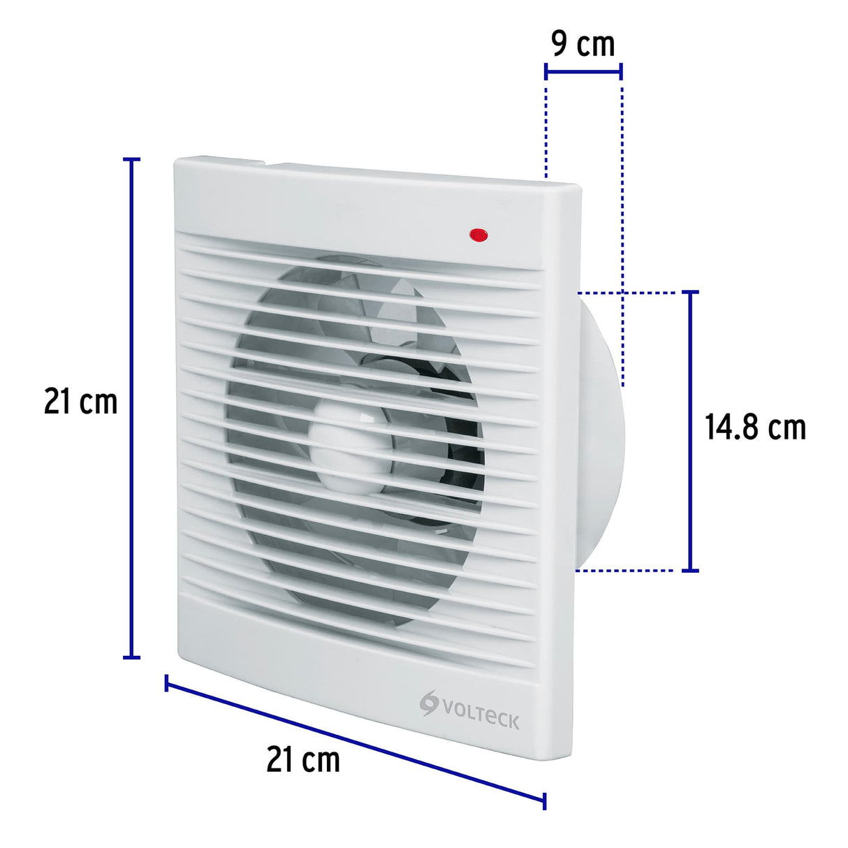 Extractor de Aire de 6', Blanco, Volteck