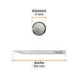 Exacto 6' Profesional con 5 Cuchillas de Acero SK2, Truper