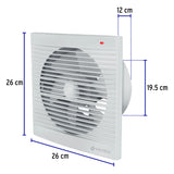 Extractor de Aire de 8', Blanco, Volteck