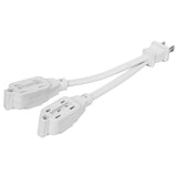Mini Extensión Eléctrica Doméstica Dual 10 cm, Blanca
