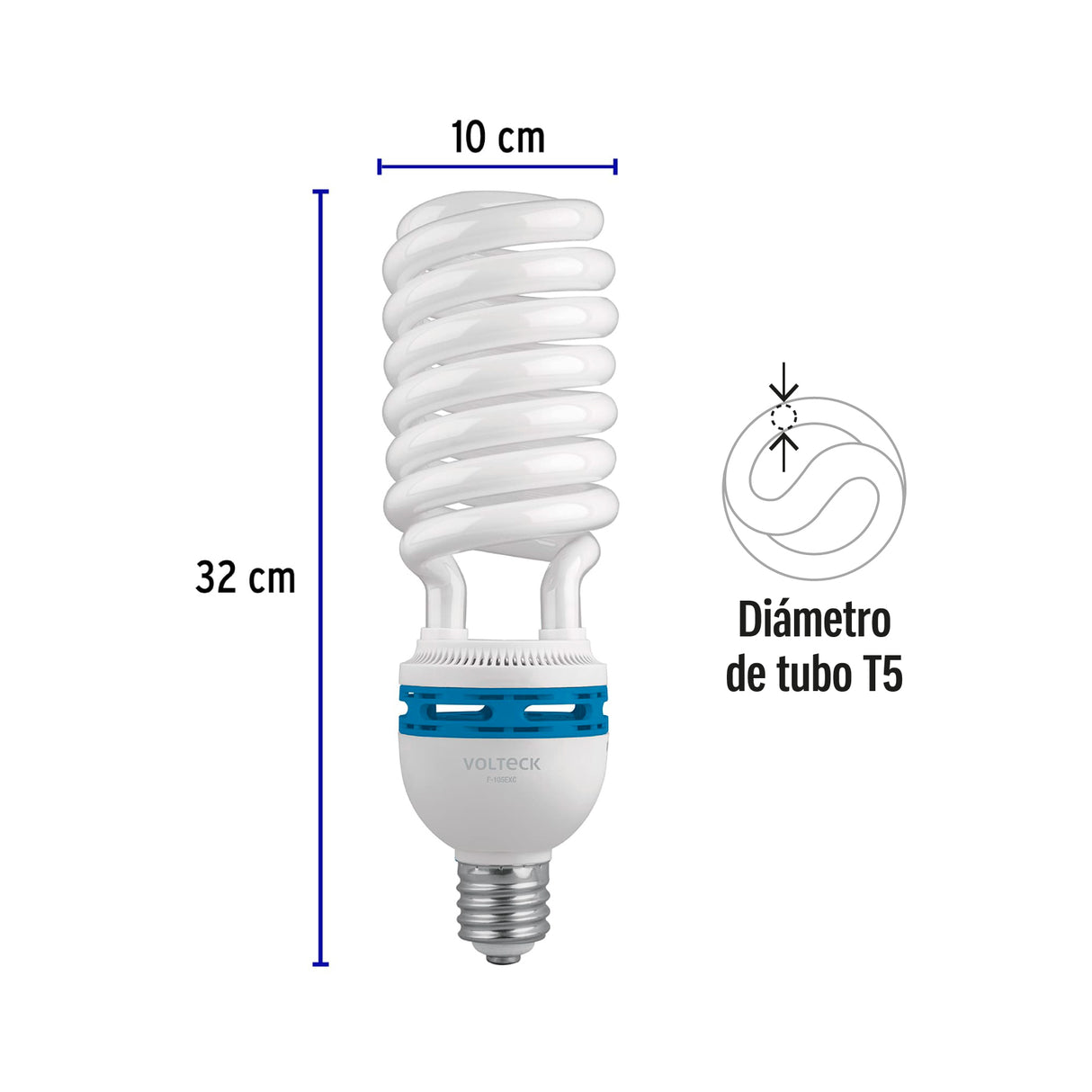 Lámpara Espiral 105 W Base Mogul E39 220 V Luz Día, Caja