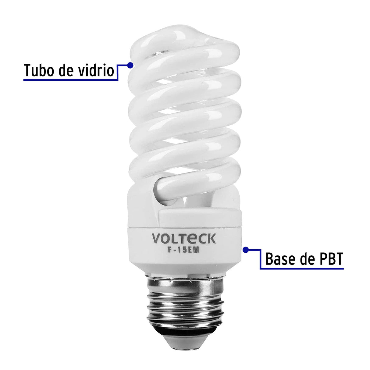 Pack de 4 Lámparas Espiral Mini T2 15 W Luz de Día, en Caja