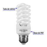 Pack de 4 Lámparas Espiral Mini T2 15 W Luz de Día, en Caja