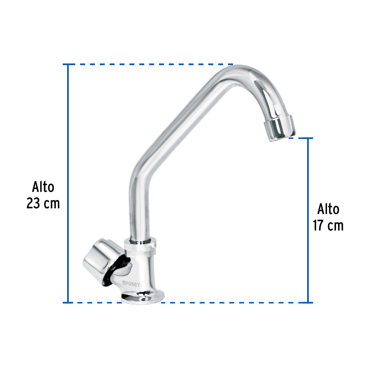 Llave Individual Fregadero, Cuello Corto, Hexagonal, Basic