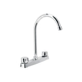 Mezcladora 8' Fregadero Cromo, Cuello Curvo, Hexagonal, Basic