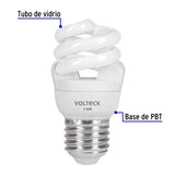 Lámpara Espiral Mini T2 5 W Luz de Día en Blíster, Volteck