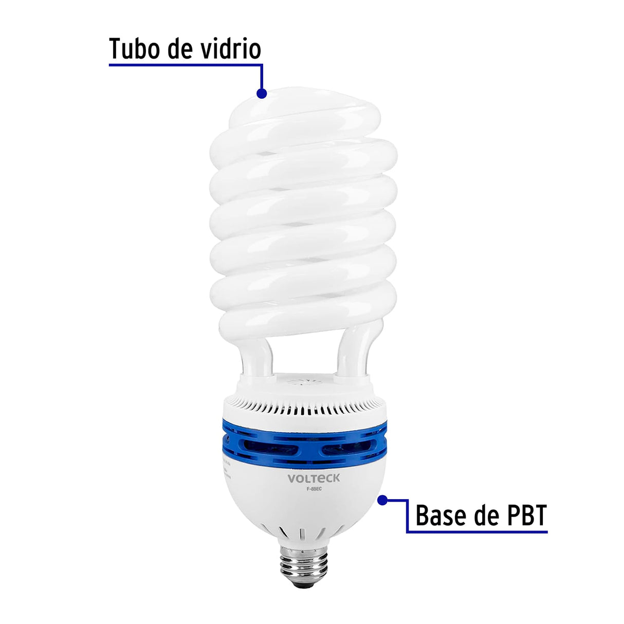 Lámpara Espiral T5 85 W Alta Potencia Luz de Día, Caja